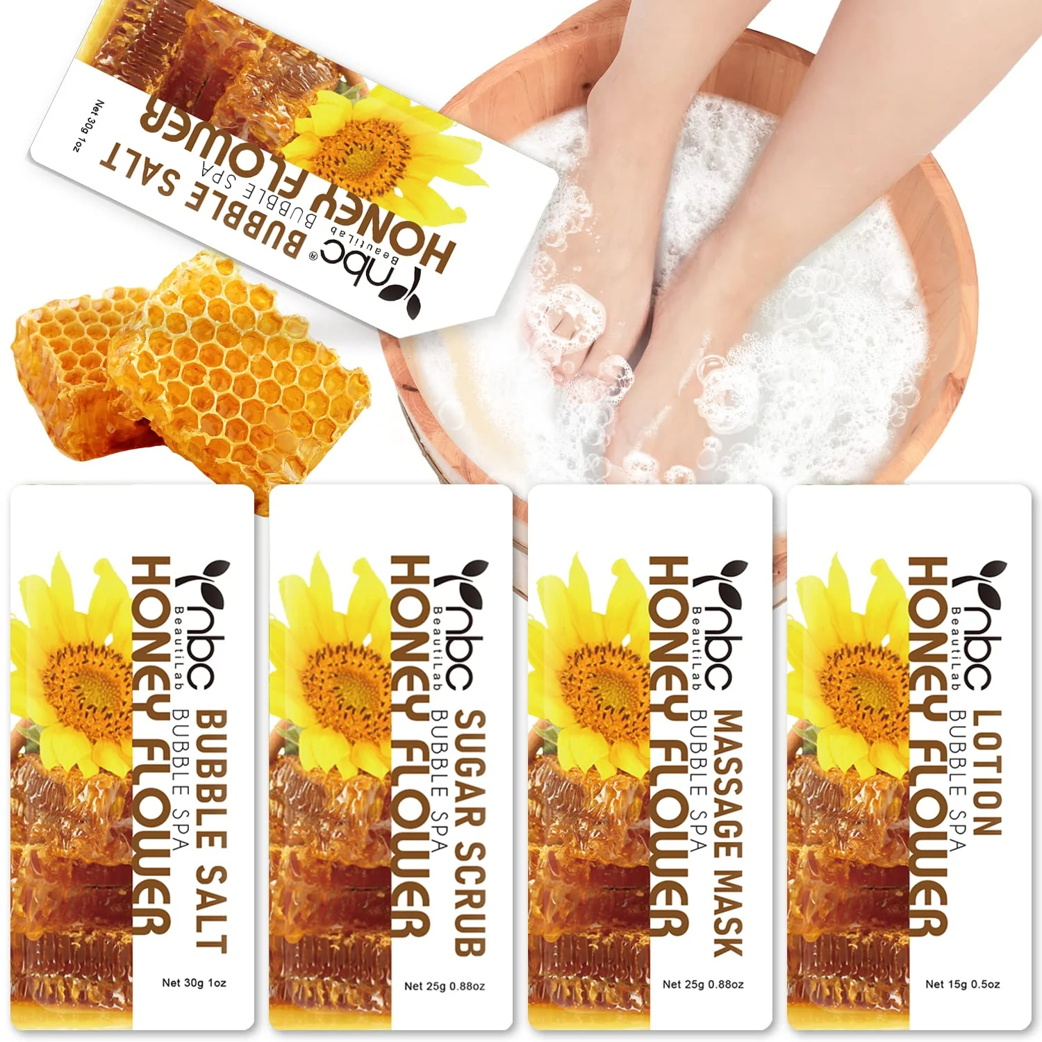 NBC Honey Flower - 4 Step Pedicure kit - Image 2