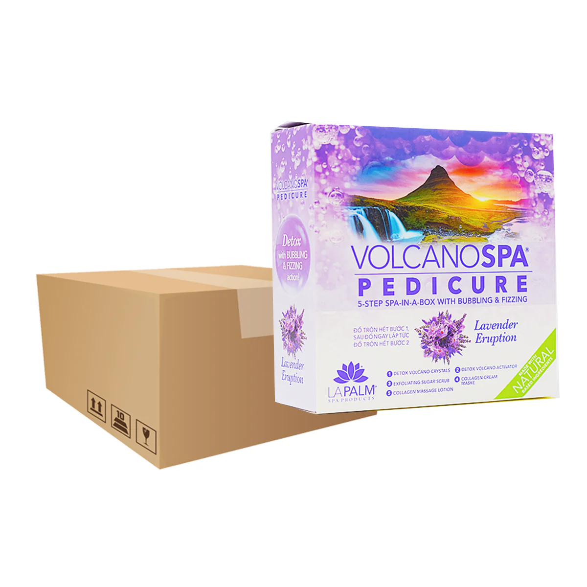 Volcano Spa Pedicure Kit - Lavender Eruption Case of 36 by LaPalm